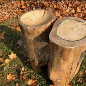 Holz Tisch Alu Löffel