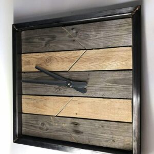 Holz Uhr Alu Löffel