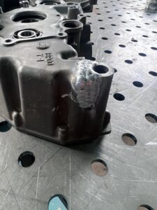 Aluminum bucket Cast aluminum motor housing welding repair