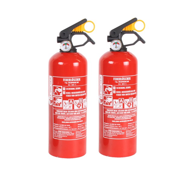 2 x EXDINGER car fire extinguisher powder