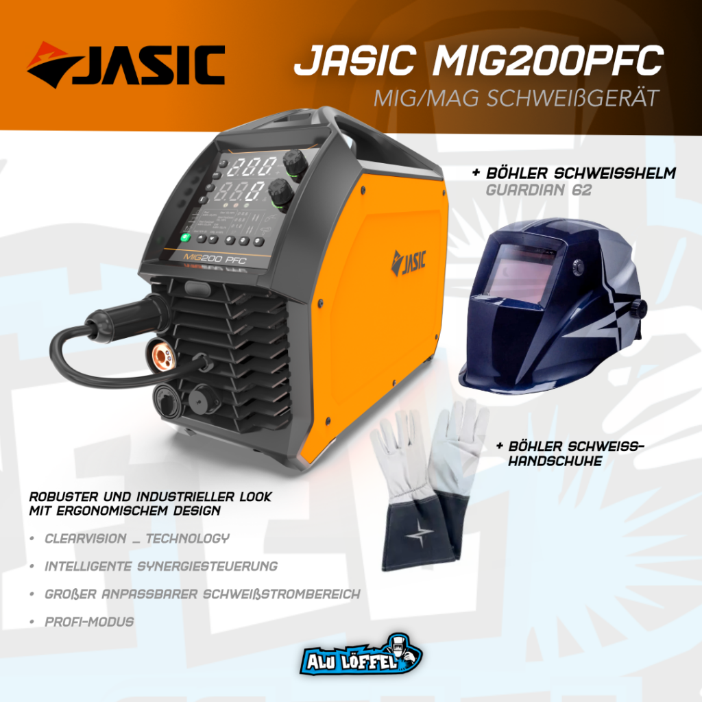 Jasic MIG200PFC ALU LÖFFEL SET