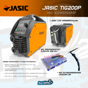 Jasic TIG200P aluminum bucket set