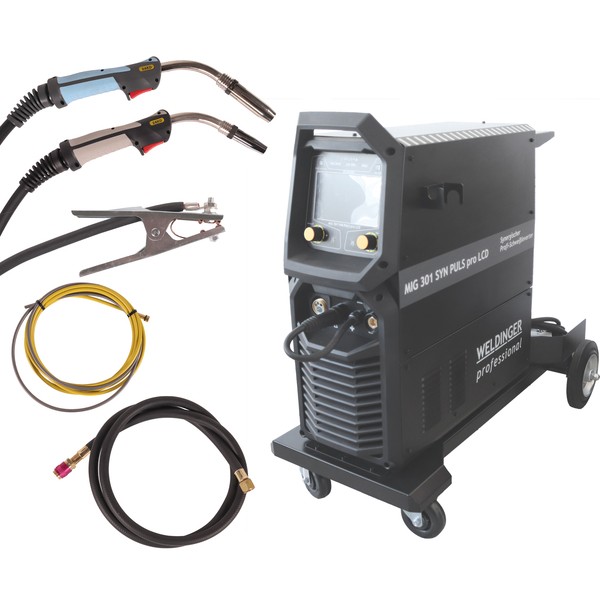 MIG 301 SYN PULS PRO LCD professional welding inverter