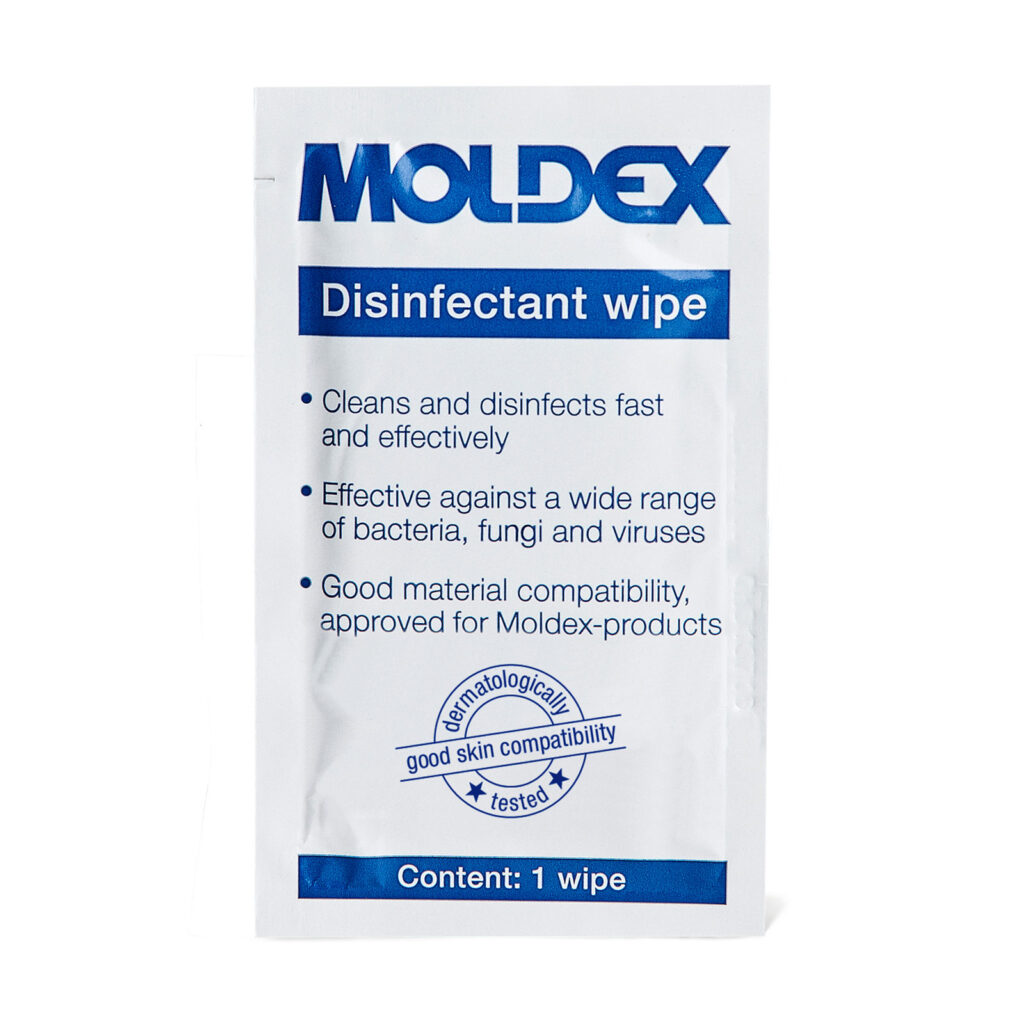 Disinfectant wipes tested for Moldex