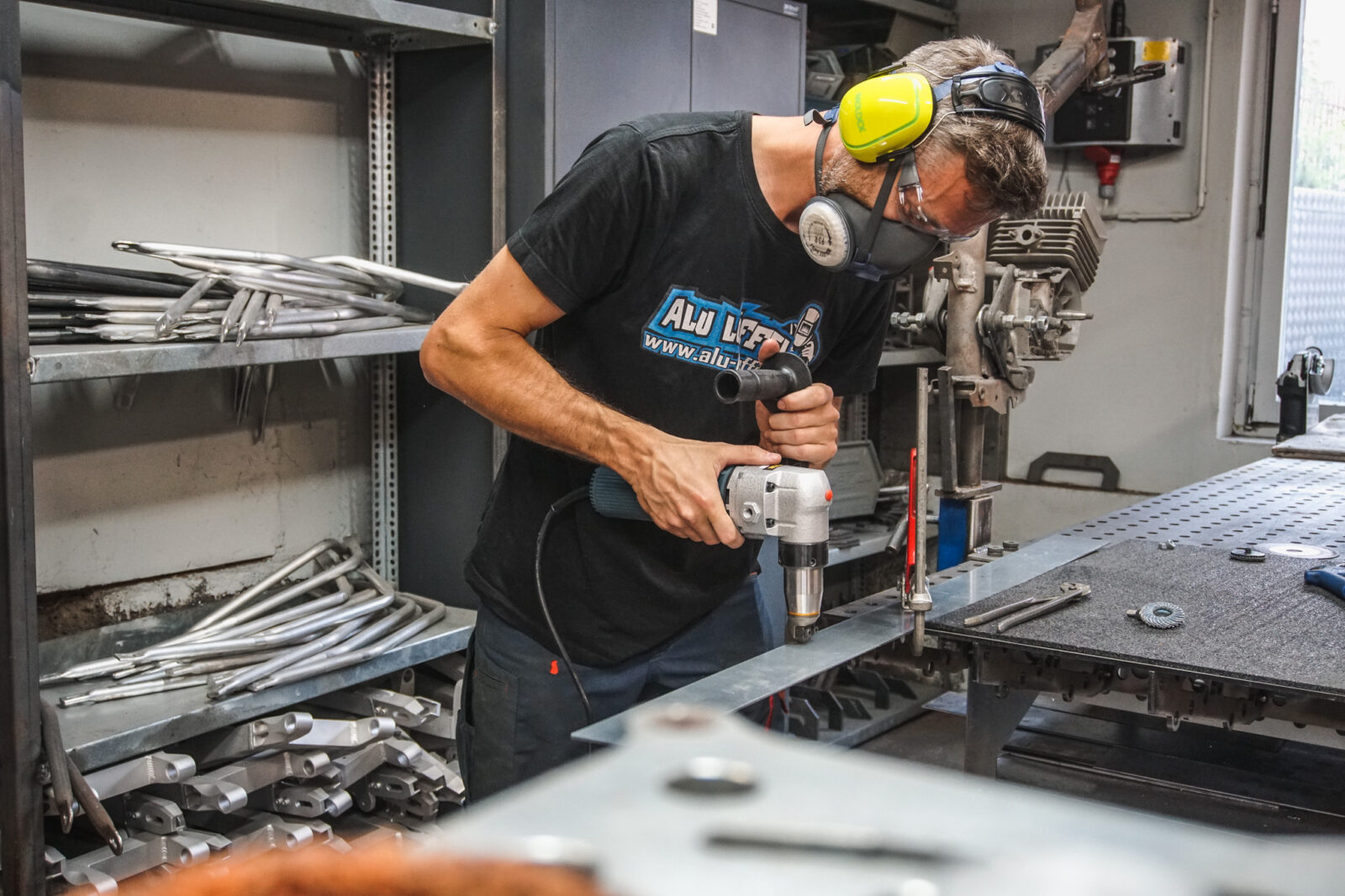 handwerk tool Werkstatt alu löffel PSA Atemschutz Sichtschutz knapper nippler vevor moldex