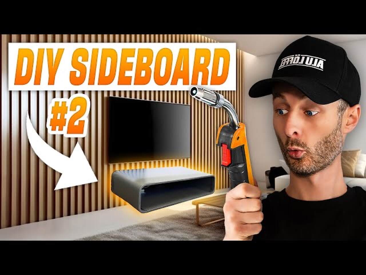 DIY TV wand selber bauen schweißen alu löffel akustik panelle