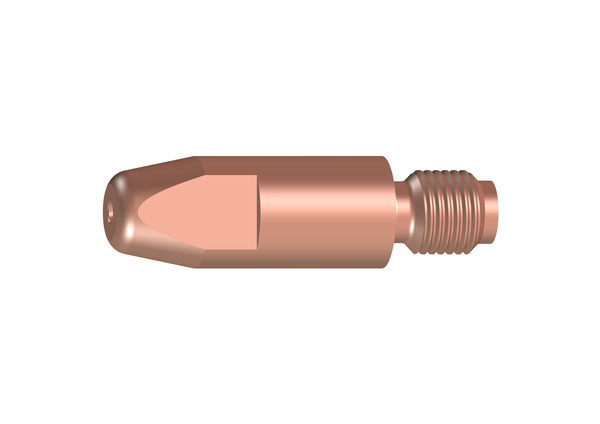 ABICOR BINZEL Stromdüsen AT 255 LW Binzel M6x28 E-Cu | E-CU für AL | CuCrZr MIG/MAG Schweißbrenner Verschleißteil