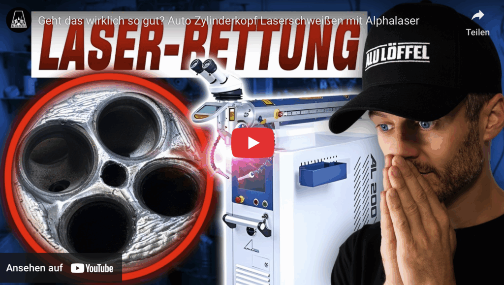 Laser Schweißen mit alpha laser zylinder schweißen aluguss schweißen