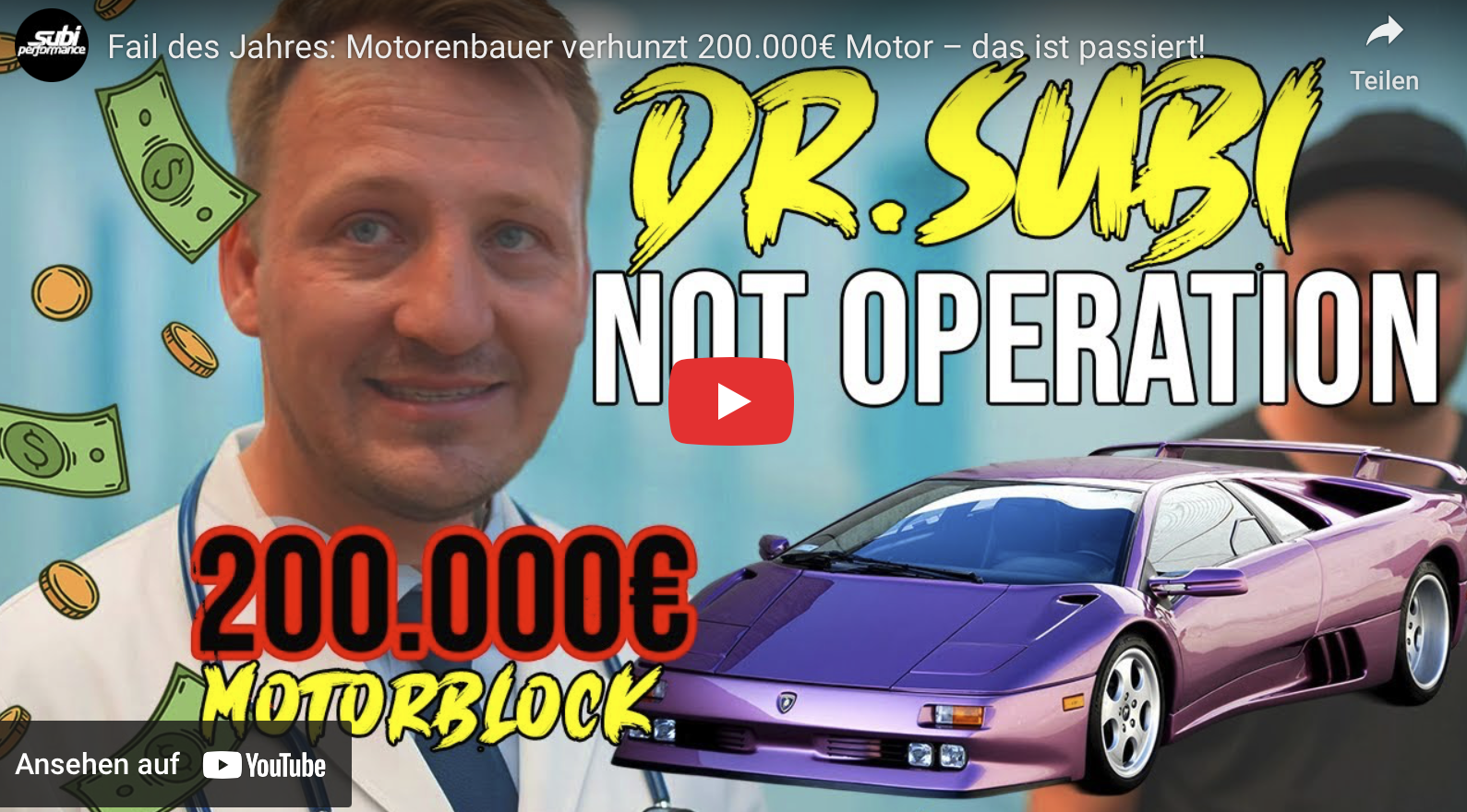 subi Performence alu löffel lambo motor lagergassen schweißen retten