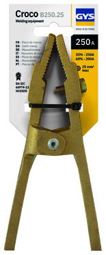 Masseklemme CROCO B250.25 (250A - 25mm² - Messing)