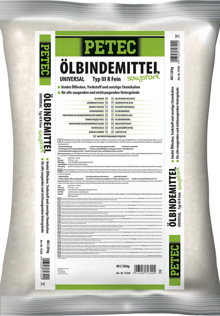 Ölbindemittel Typ III R Fein saugstark | Petec