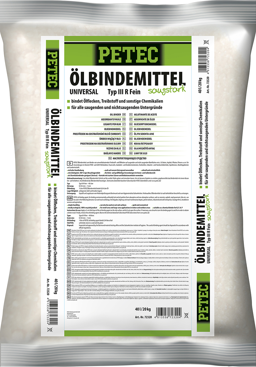Ölbindemittel Typ III R Fein saugstark | Petec