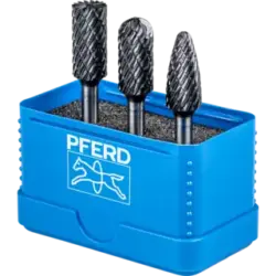 Hartmetallfrässtifte-Set für Hochleistung, Zahnung