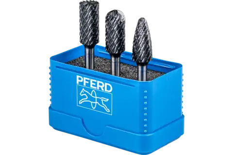 Hartmetallfrässtifte-Set für Hochleistung, Zahnung