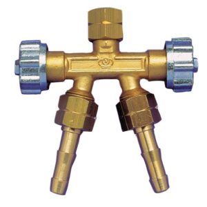 Druckminderer Doppelabzweigventil Sauerstoff/Argon