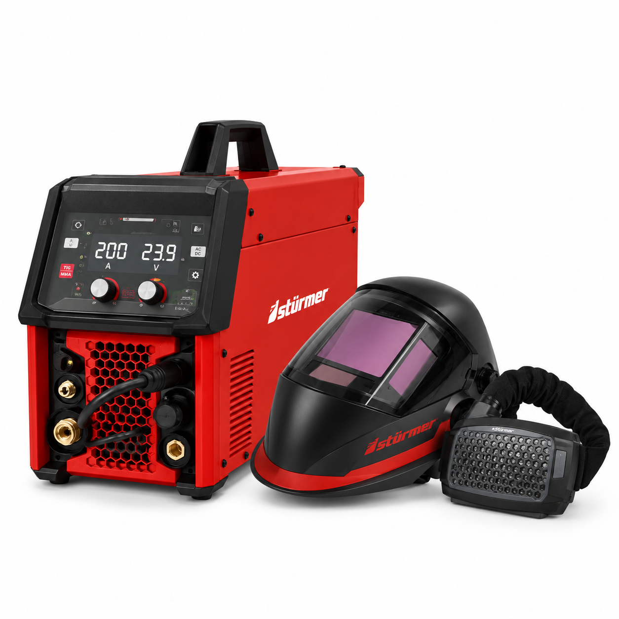 MIG/MAG Schweißgerät & Automatik-Schweißhelm
